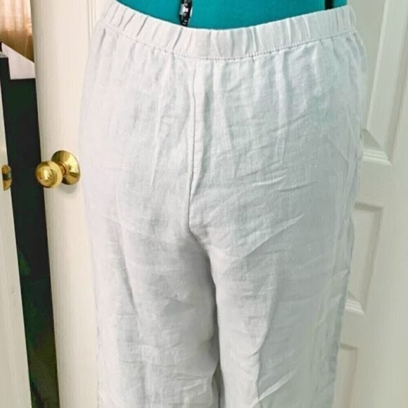 J. Jill Linen Wide Leg Elastic Waist Lagen Look Linen Casual Summer Comfy Pants - Picture 9 of 10